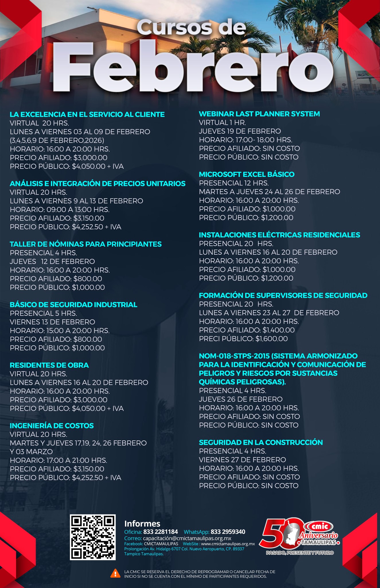 Cursos Mes de Mayo CMIC