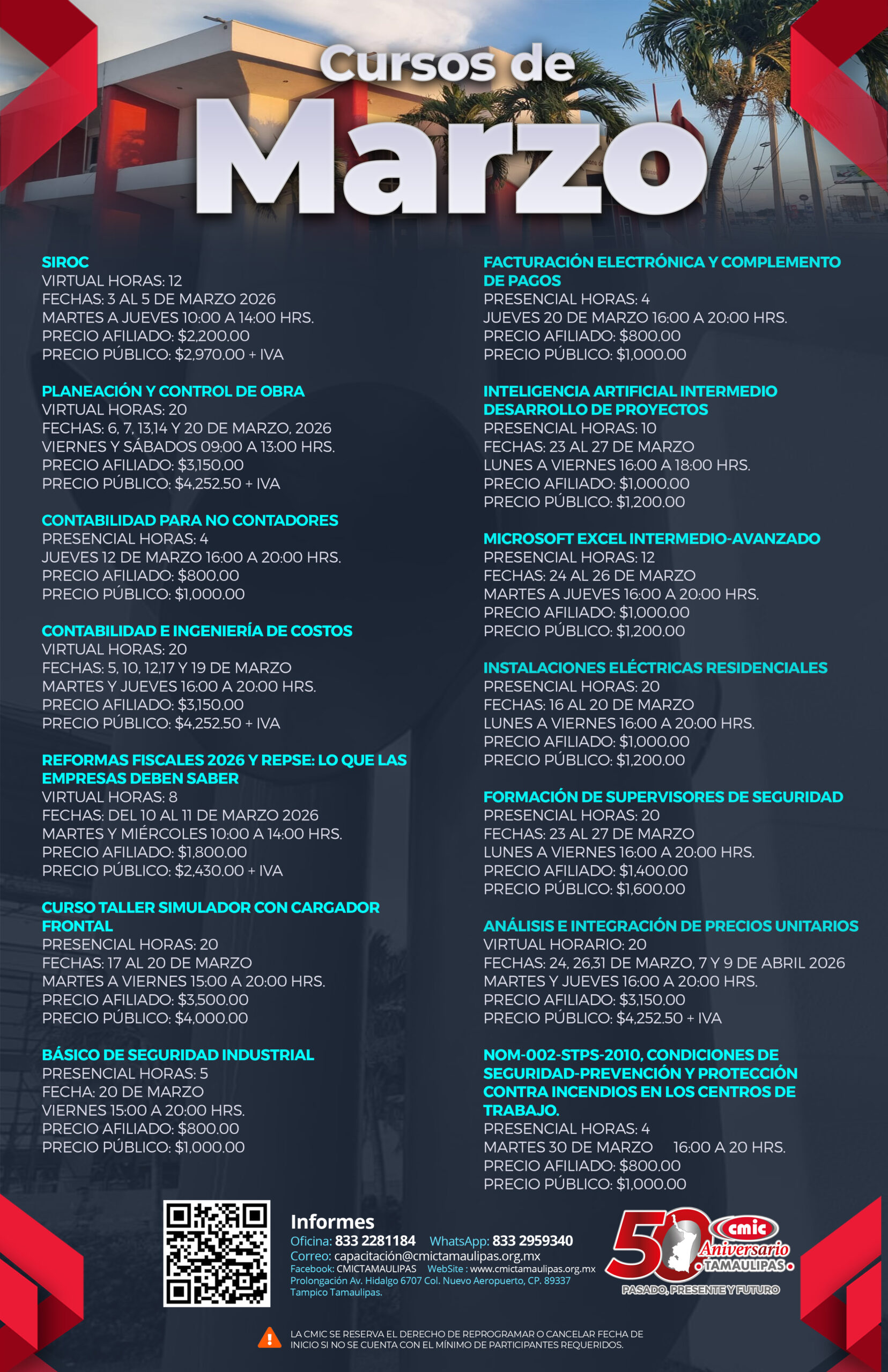 Cursos Mes de Mayo CMIC